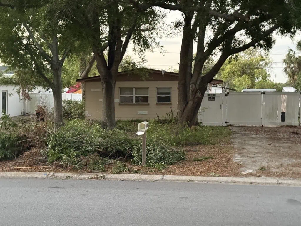 The side of a Palm Harbor house