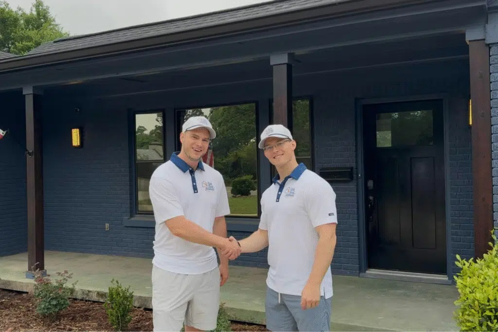 Two people shaking hands in Pinellas County